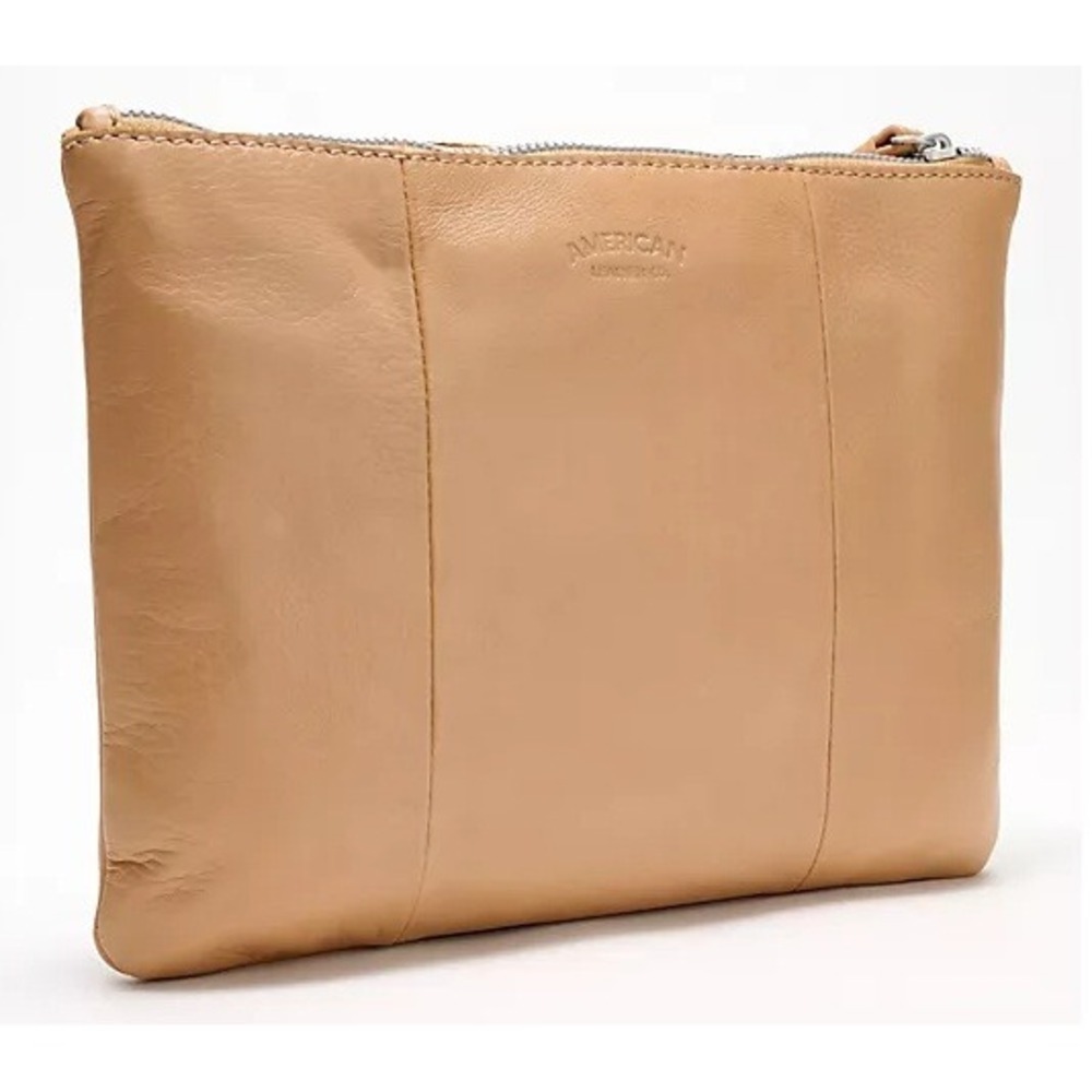 American Leather Co Dover Leather Monogram Wristlet Pouch J Initial A695178 - Picture 4 of 4